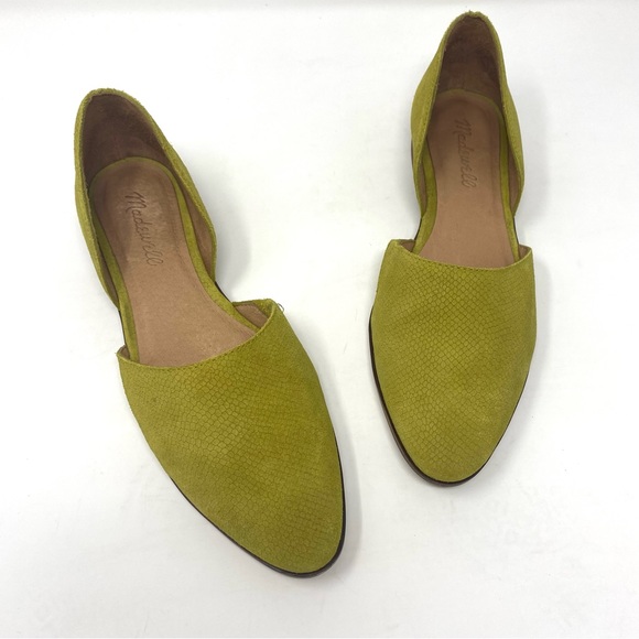 Madewell The Marisa D’Orsay Embossed Suede Flat - Size 7 - Picture 1 of 9